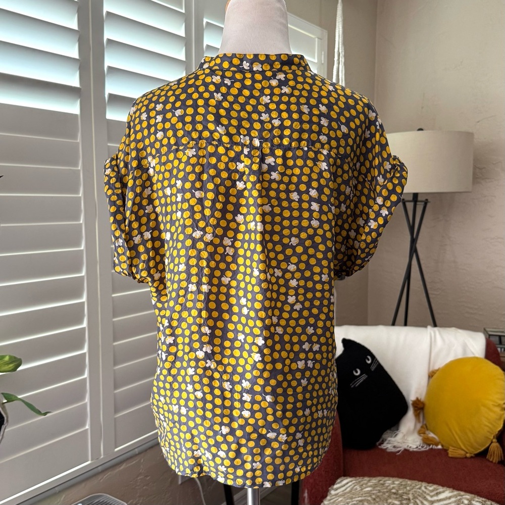 Cabi Yellow Polka Dot Blouse - Picture 5 of 7